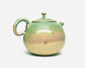 180ml Jingdezhen 景德镇Kiln Transmutation Green Handmade Pottery Teapot
