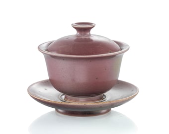 140ml Jingdezhen Kiln Transmutation Pink Gaiwan