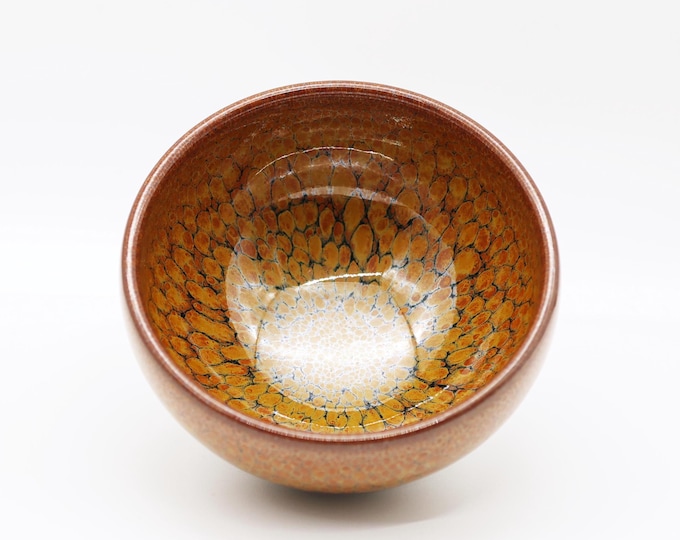9.5/6.5cm Handmade Yellow Partridge Speckle Jianzhan tenmoku Tea Bowl
