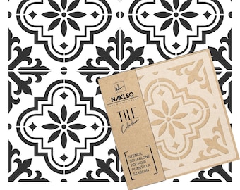 Plantilla de pintura // azulejos // GOZO [1/4 patrón en la plantilla] // reutilizable - repetible