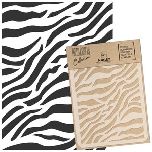 Fai da te Stencil in Plastica Riutilizzabile - A5 A4 A3 - Pelle Di Zebra - Arte Artigianato Parete Pittura Modello Scrapbooking