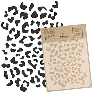 Fai da te Stencil in Plastica Riutilizzabile - A5 A4 A3 - Stampa Leopardo - Arte Artigianato Parete Pittura Modello Scrapbooking