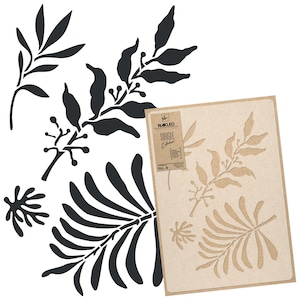 Pochoir Réutilisable en plastique // 43x64cm ou 59x95cm // Feuilles Peintes À La Main // Modèle de peinture // Décoration murale