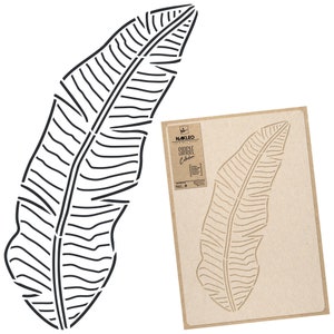 Large Wall Stencil for Painting - Banana, Leaf - Reusable, Plastic Template for DIY Craft - Floor, Stenciling, Art, Decor