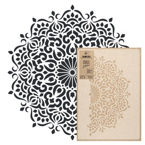 Large Wall Stencil for Painting - Oriental, Mandala - Reusable, Plastic Template for DIY Craft - Floor, Stenciling, Art, Decor