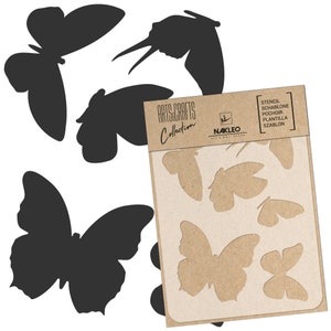Stencil in plastica riutilizzabile fai da te // A3 A4 A5 // FARFALLE // Artigianato - Mobili - Scrapbooking - Decoupage