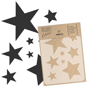 Stencil in plastica riutilizzabile fai da te / A3 A4 A5 / STELLE - CIELO / Artigianato - Mobili - Scrapbooking - Decoupage