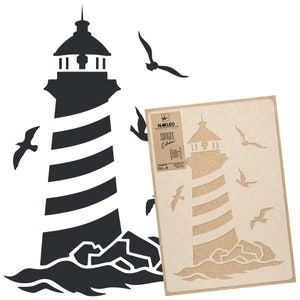 Large Wall Stencil for Painting - Lighthouse - Reusable, Plastic Template for DIY Craft - Floor, Stenciling, Art, Decor