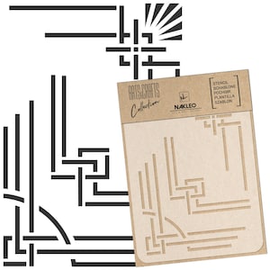 Art Deco Frames Stencil: Reusable DIY Craft Template