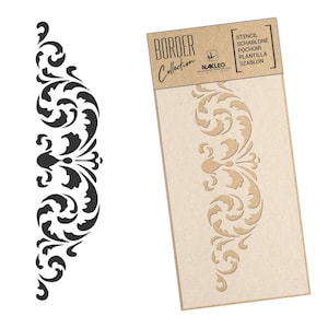 Riutilizzabile stencil da parete in plastica // Bordo - Bordura // Ornamento // Decorazione murale