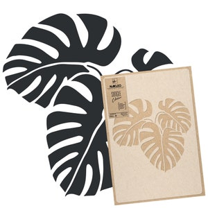 Large Wall Stencil for Painting - Tropical, Leaf - Reusable, Plastic Template for DIY Craft - Floor, Stenciling, Art, Decor
