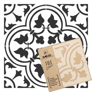 Tile Painting Stencil - 10x10 cm to 60x60 cm - Gozo Spanish Moorish Flower Moroccan - Plastic Reusable Floor Template