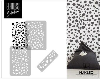16 x 24 cm Dalmatian Spots Stencil Animal Print Seamless Pattern Template