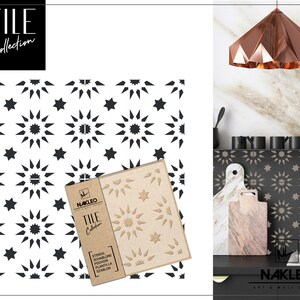 Errada //// Tile Reusable Plastic Stencil //// Moroccan Geometric //// Floor Wall 15x15cm
