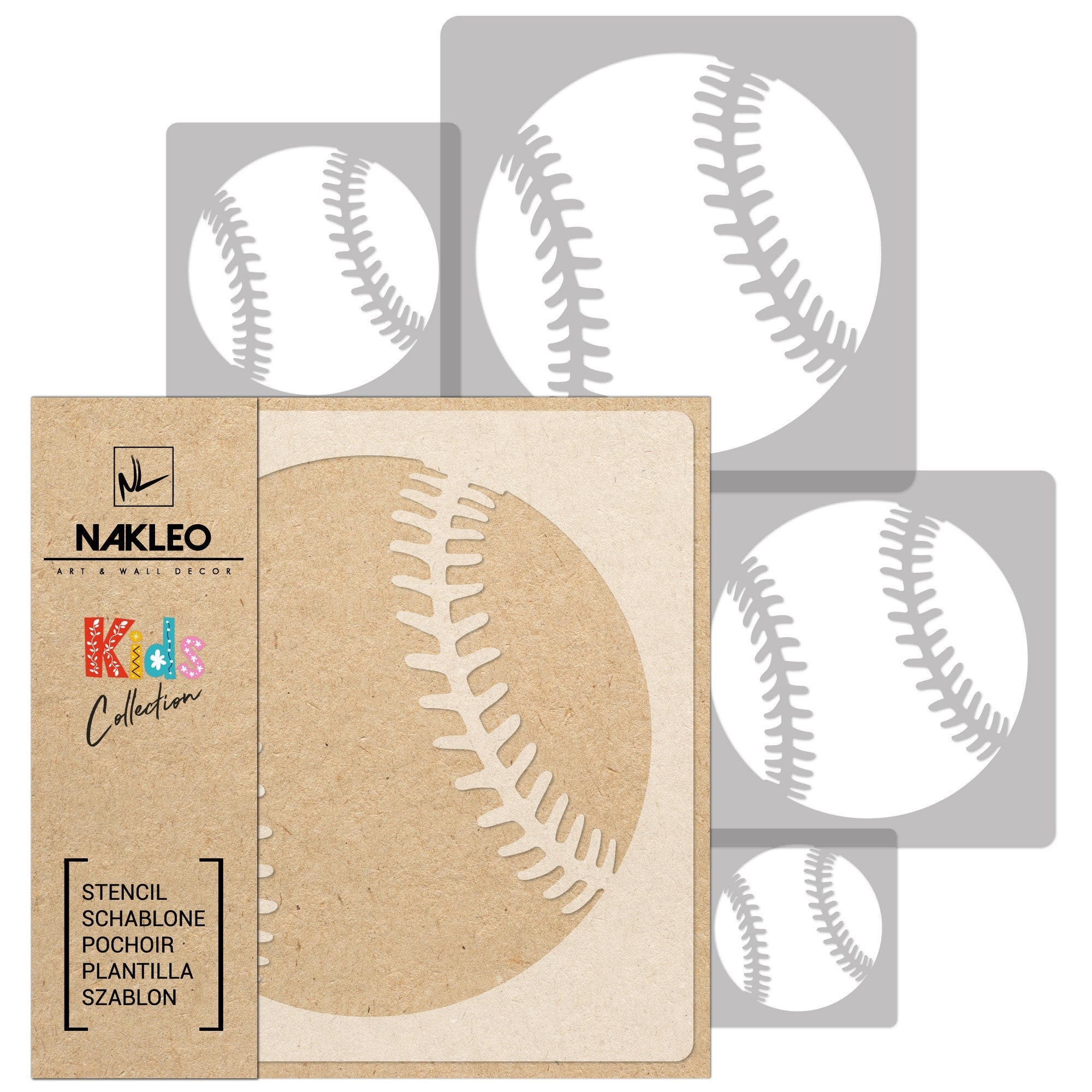 5 Pcs BASEBALL Large Wall Stencil for Painting Reusable, Plastic Template for DIY Craft Kids, Childrens, Baby Room Decor - Etsy 5-pcs-baseball-large-wall-stencil-for-painting-reusable-plastic-template-for-diy-craft-kids-childrens-baby-room-decor-etsy