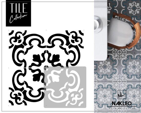 ENNA Tile reusable PLASTIC Stencil //// Moroccan Geometric //// Floor Wall