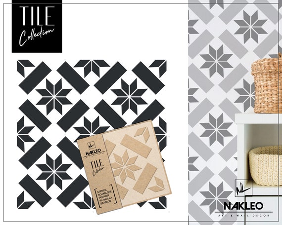 Errada //// Tile Reusable Plastic Stencil //// Moroccan Geometric //// Floor Wall 15x15cm