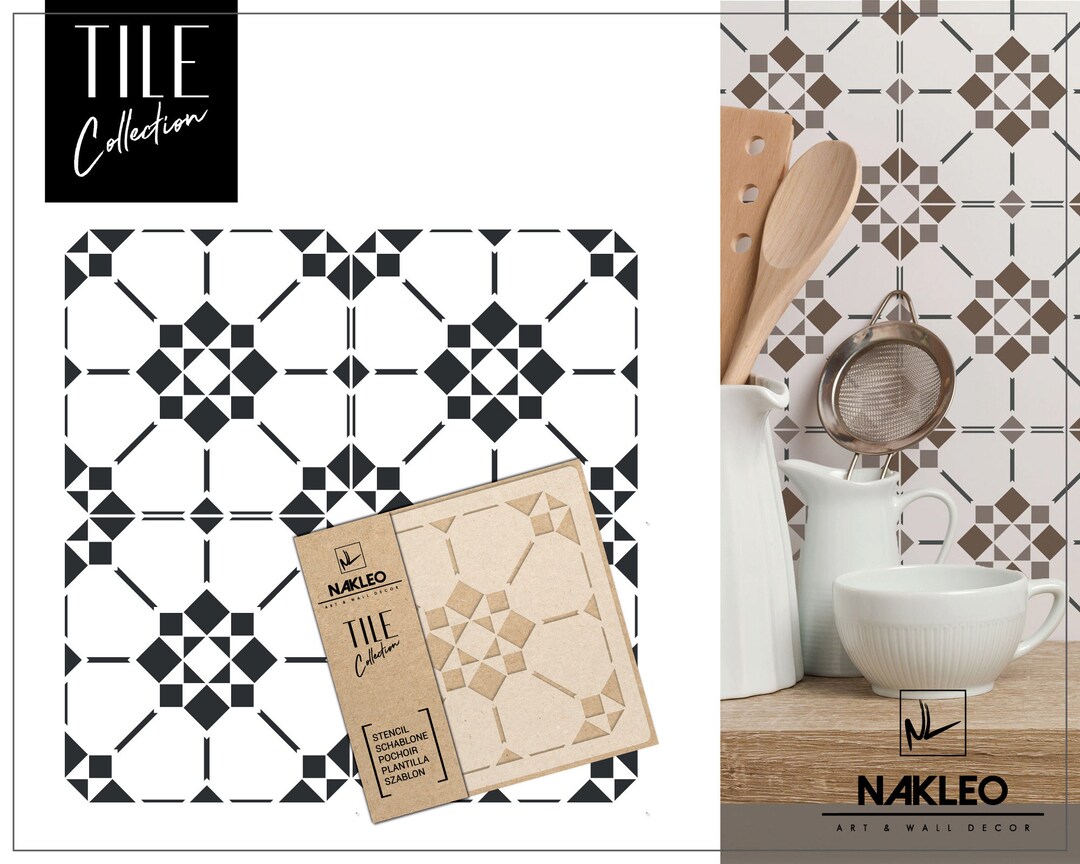 PELICHOS Tile Reusable Plastic Stencil // Moroccan Geometric - Etsy