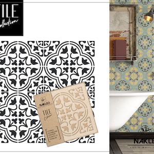 MORO Tile Reusable Plastic Stencil // Moroccan Geometric // Floor Wall ...