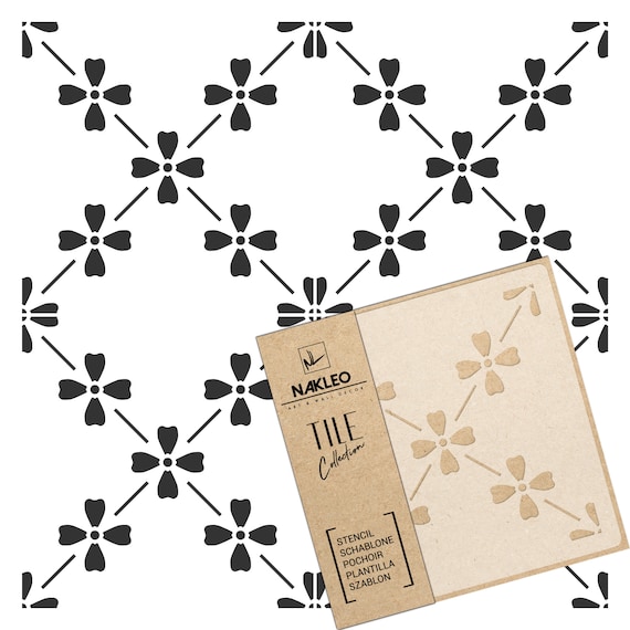 NAKLEO Gozo Tile Plantilla De Plástico Reutilizable - 60x60cm - Morisco