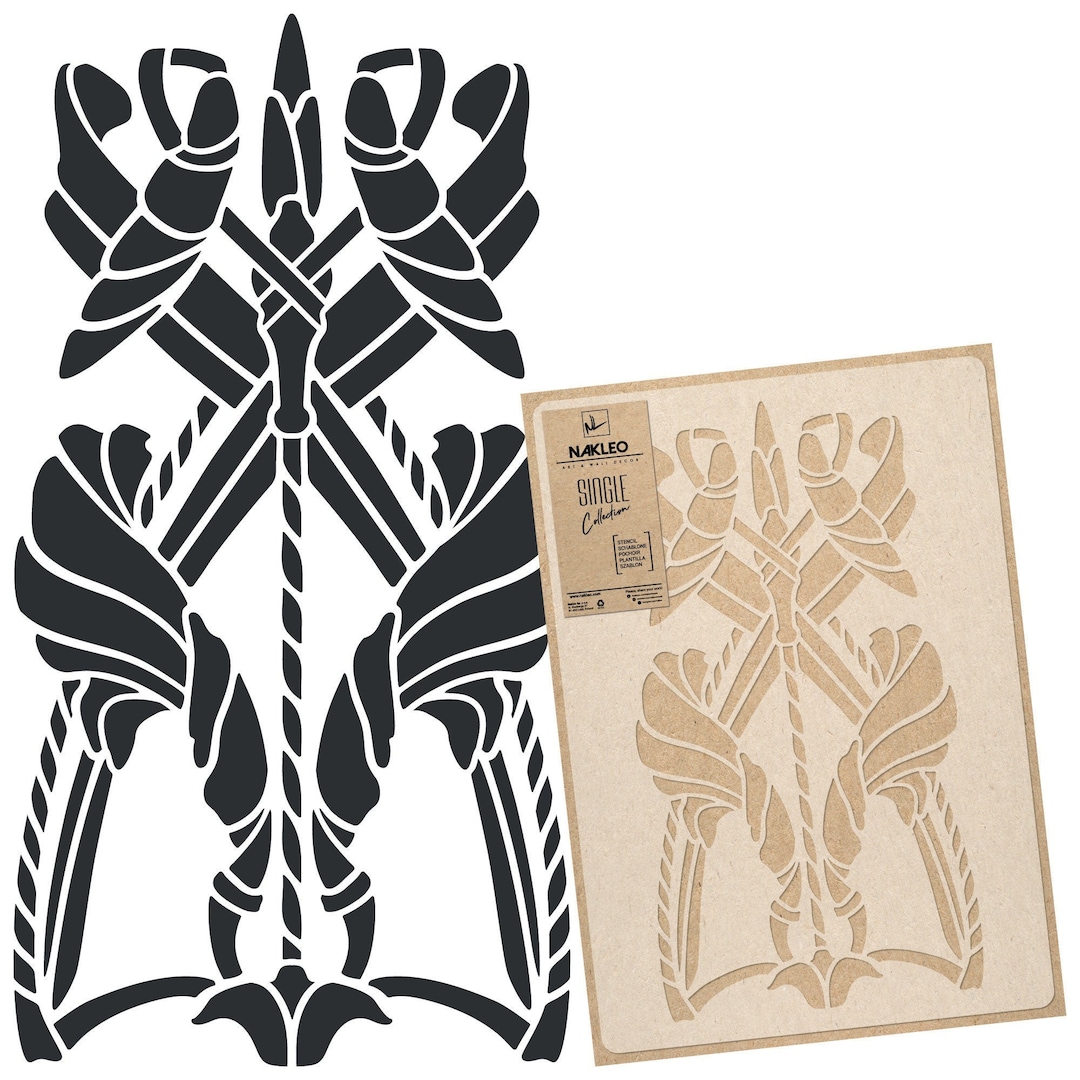 Large Wall Stencil for Painting - Art Nouveau - Reusable, Plastic ...