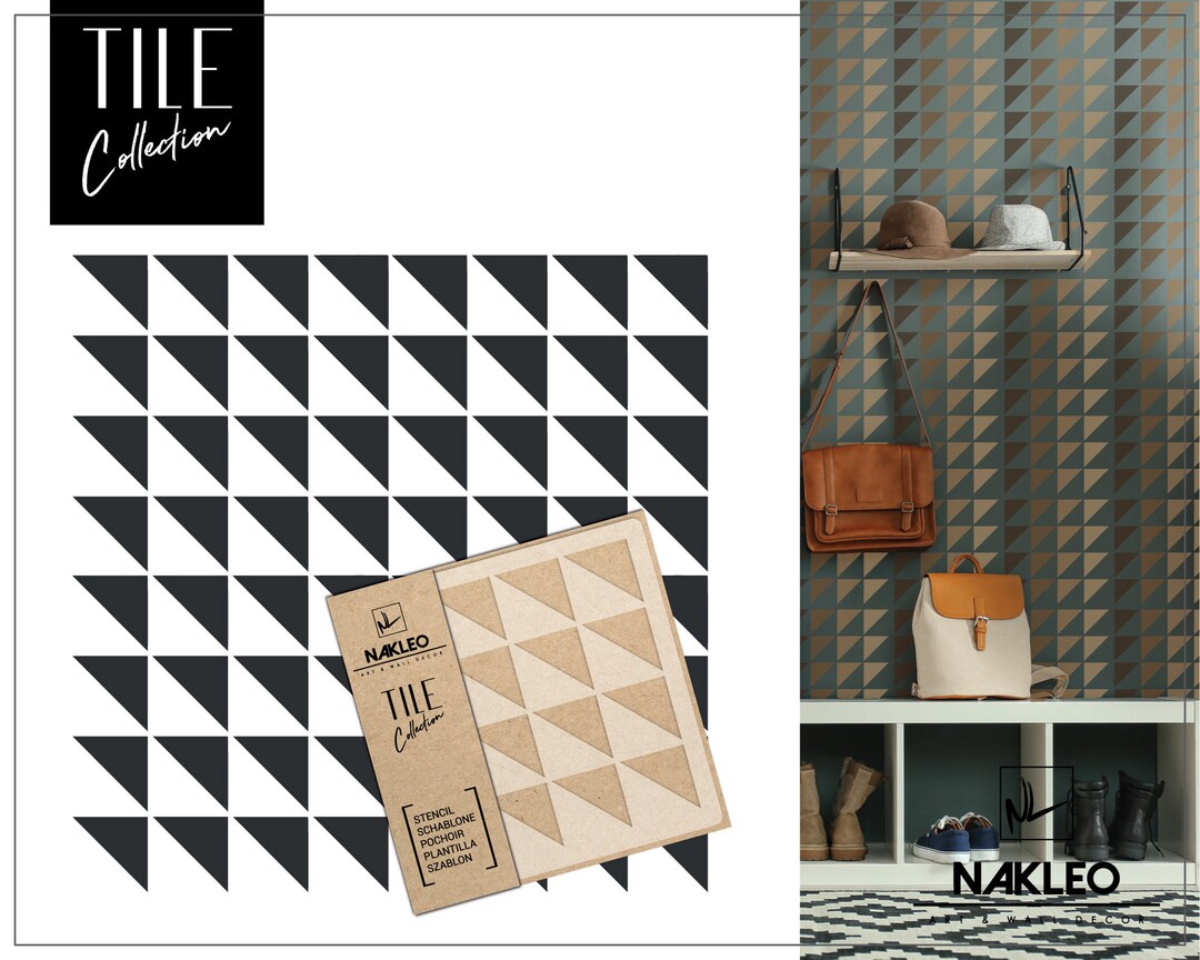 LAVOS Tile Reusable Plastic Stencil // Moroccan Geometric // Floor Wall ...