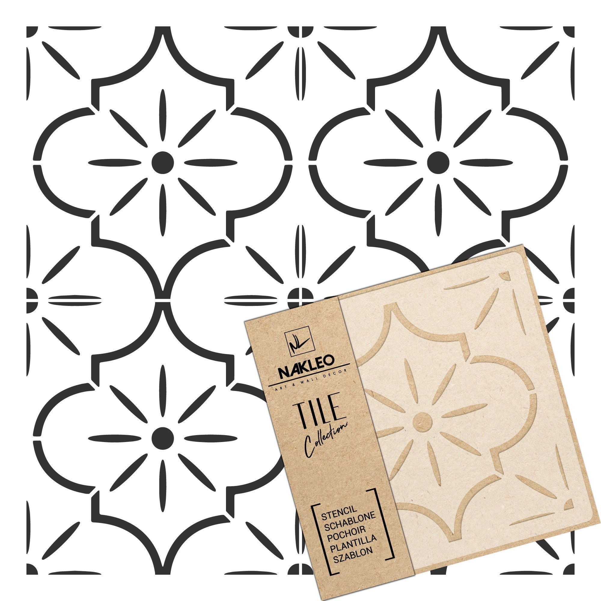 Lucca Moroccan Tile Stencil: Reusable Spanish Moorish Floor Template - Etsy, image size:2000x2000