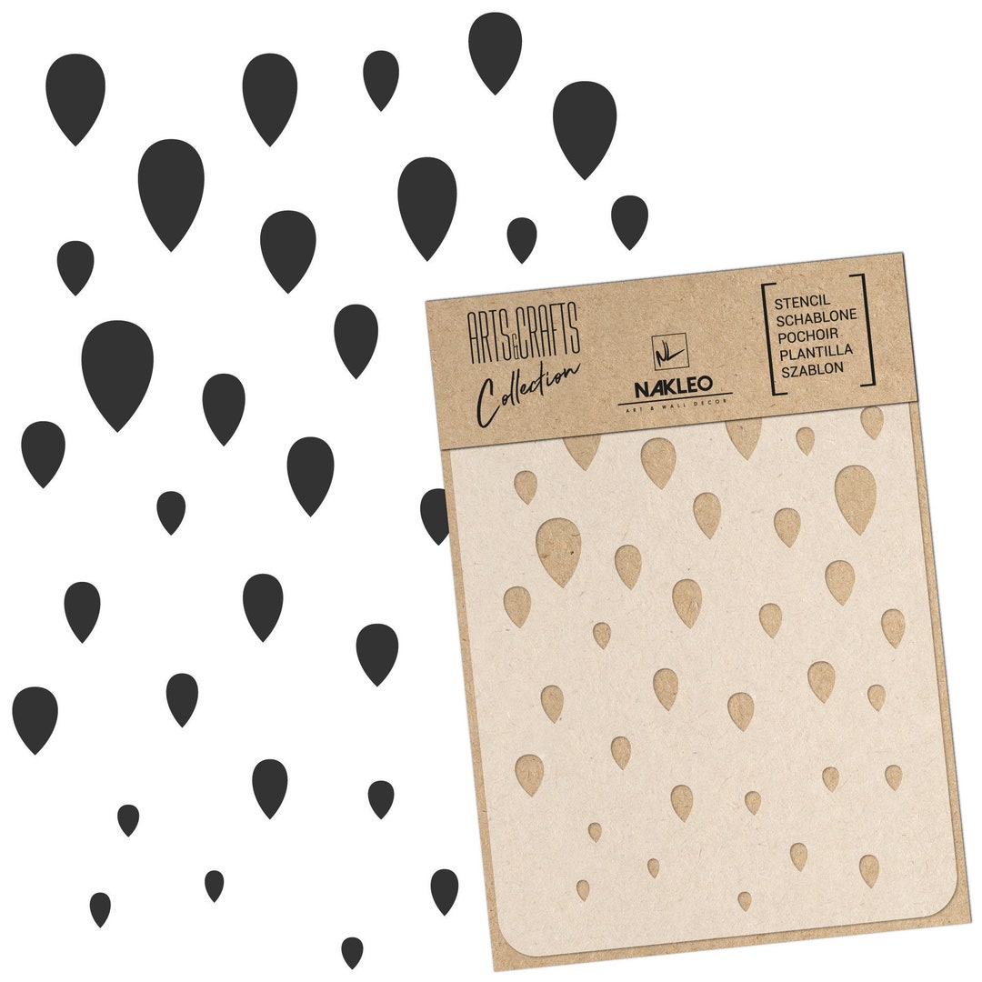 DIY Reusable Plastic STENCIL // A3 A4 A5 // RAINDROPS // Craft ...