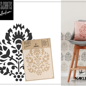 DIY Reusable Plastic STENCIL // A3 A4 A5  Polish Folk Ornament // Craft - Furniture - Scrapbooking - Decoupage