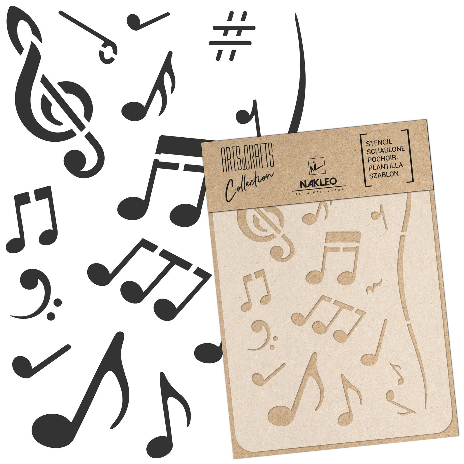 DIY Reusable Plastic STENCIL // A3 A4 A5 Notes Musical Treble - Etsy