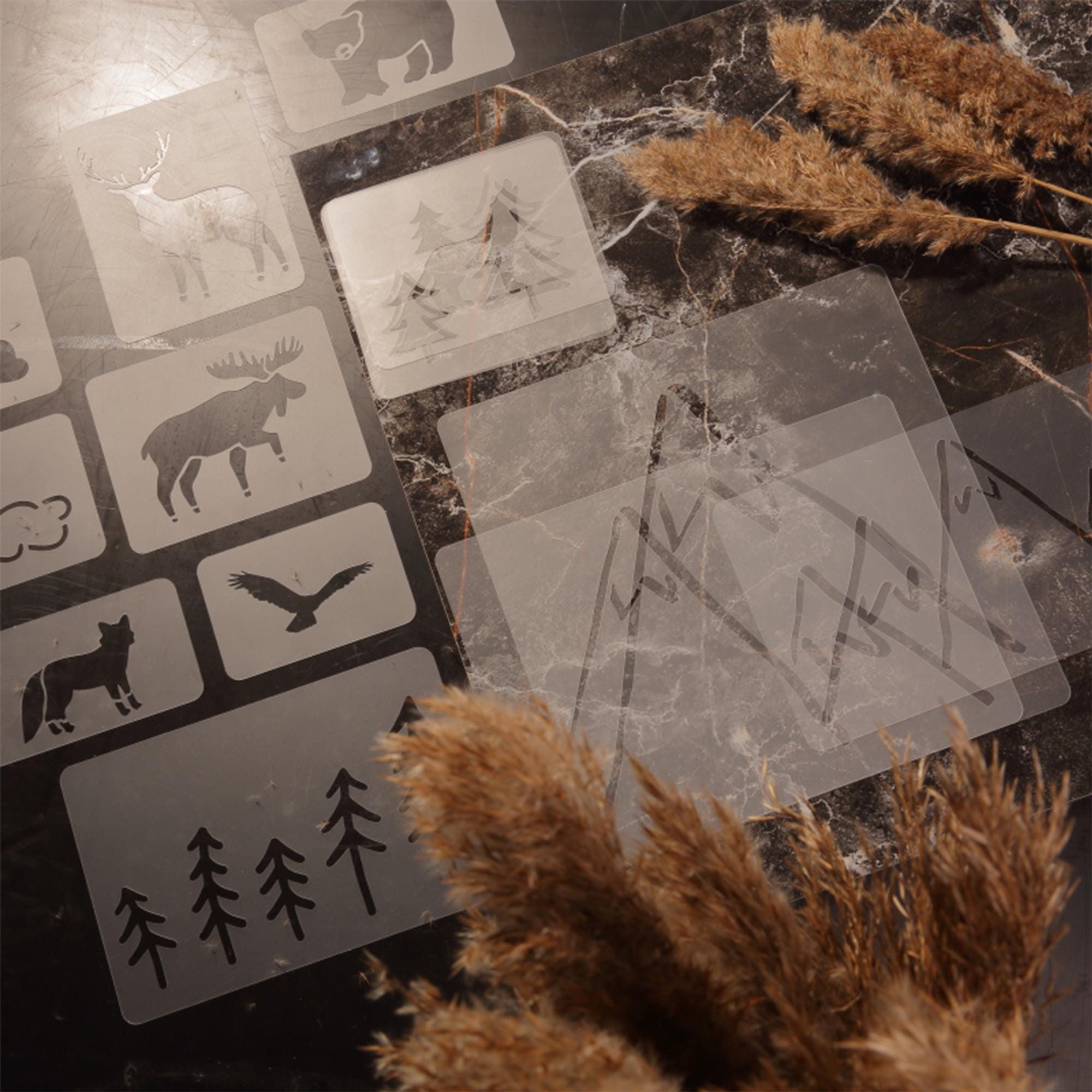 Stanzenshop - Stencil per fustellatura a tre elefanti, con