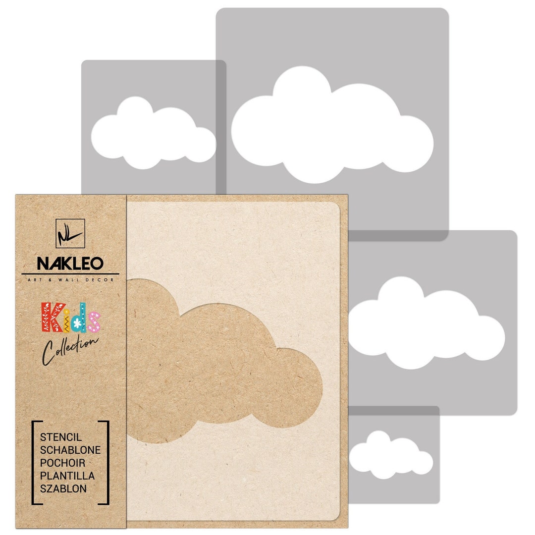 Cloud Wall Stencil Set: Reusable Plastic Template, Kids Room Decor - Etsy
