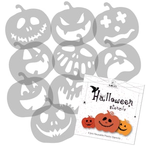 9 pcs. Cookies Decoration Stencils Set - HALLOWEEN - Reusable Plastic Baking Template