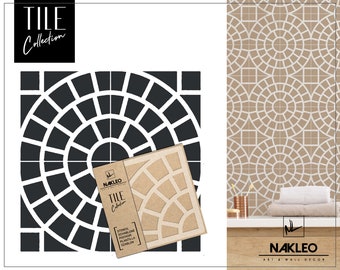 MAURE Tile Reusable Plastic Stencil // Moroccan Geometric // Floor Wall