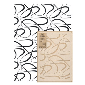 Stencil a parete in plastica riutilizzabile // 65x95cm [24,6" x 37,4"] // Linee curve // Modello ripetitivo Allover Pattern Template