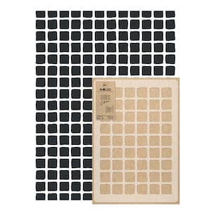 May include: A black and white geometric pattern with a stencil of the same pattern on a brown background. The stencil is labeled "NAKLEO Seamless Collection".