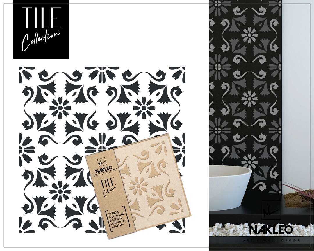 ESCALOS Tile Reusable Plastic Stencil // Moroccan Geometric // - Etsy