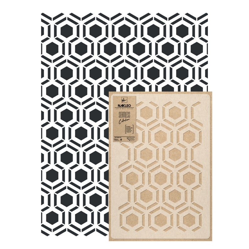 Hicks Hexagon Wall Stencil: Large Geometric Reusable Template (59x95 Cm ...