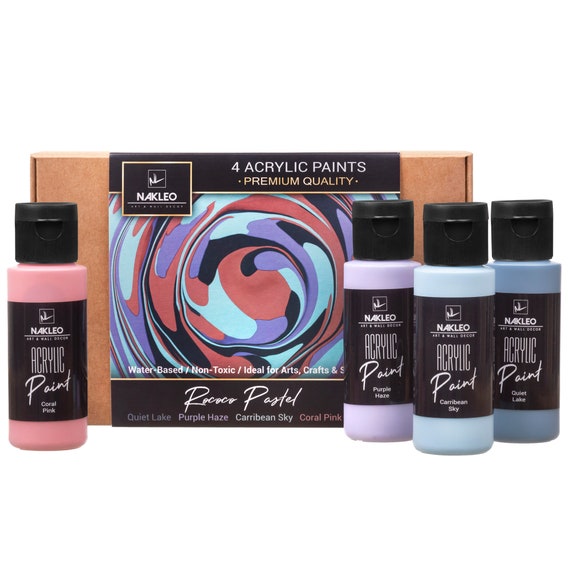 Rococo Pastel Acrylic Paint Set: Non-Toxic Matte Finish (4 Colors)