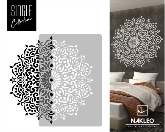 Mandala Stencils - Reusable Plastic Stencils for Wall Art Craft DIY