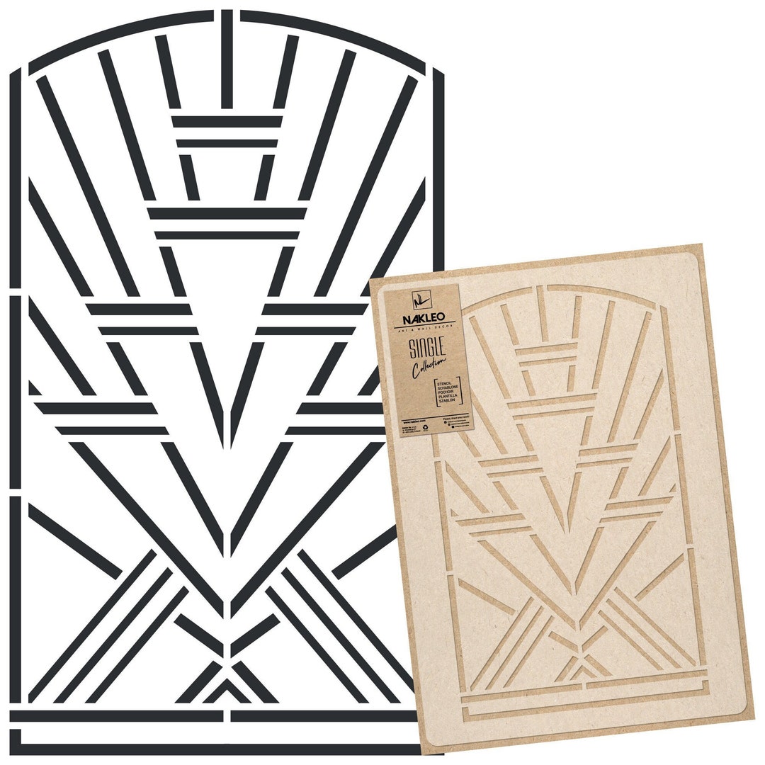 Large Wall Stencil for Painting - Art Deco - Reusable, Plastic Template ...