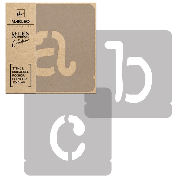 Letter Stencils Symbol Numbers Craft Stencils, 42 Pcs Reusable Alphabet Templates, Stencil Kit For Painting On Wood, Wall, Chalkboard, DIY Art Projects 5in