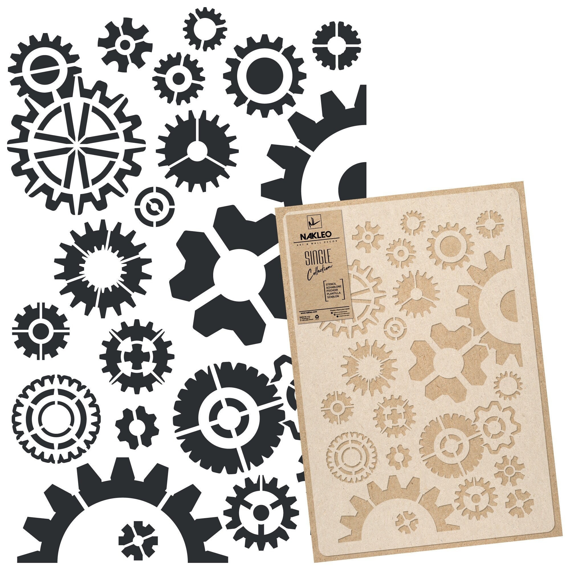 Stencil Parete Riutilizzabile Foglia Mostro | Modello Mylar 59x95cm | Per Decorazione Murale Fai Da Te - Foto 9