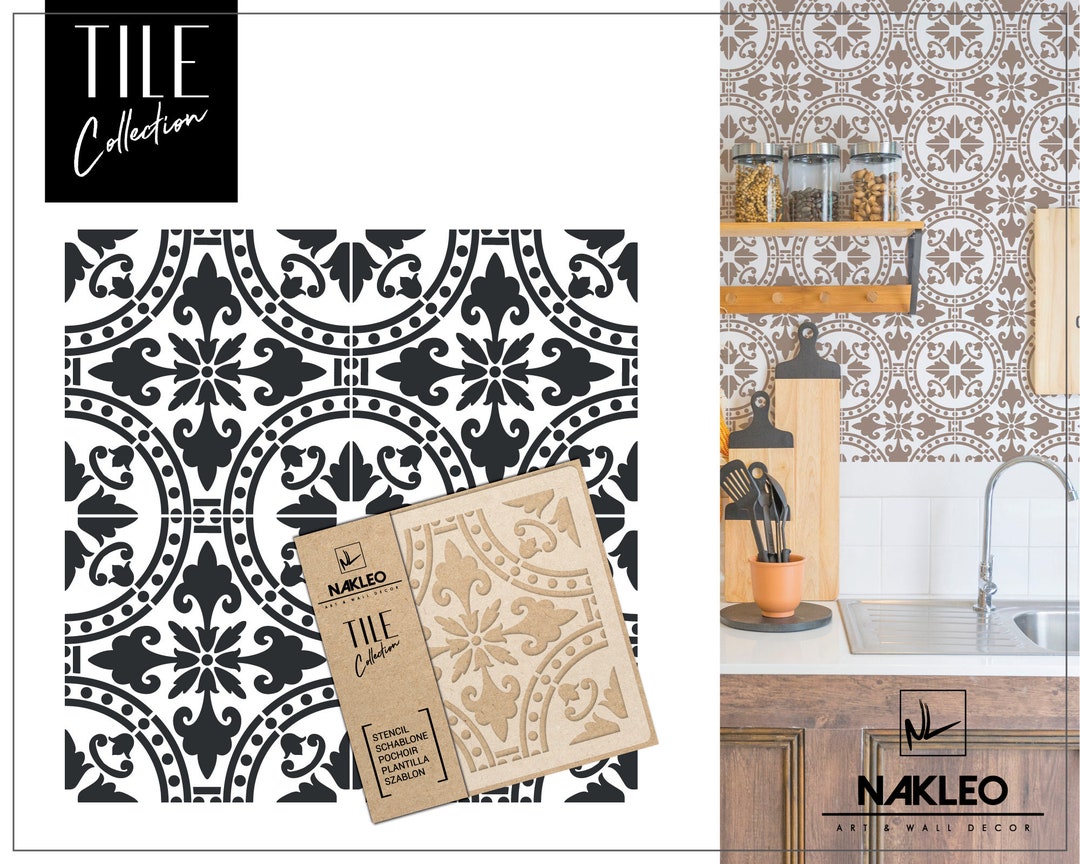 ISNA Tile Reusable Plastic Stencil // Moroccan Geometric // Floor Wall ...