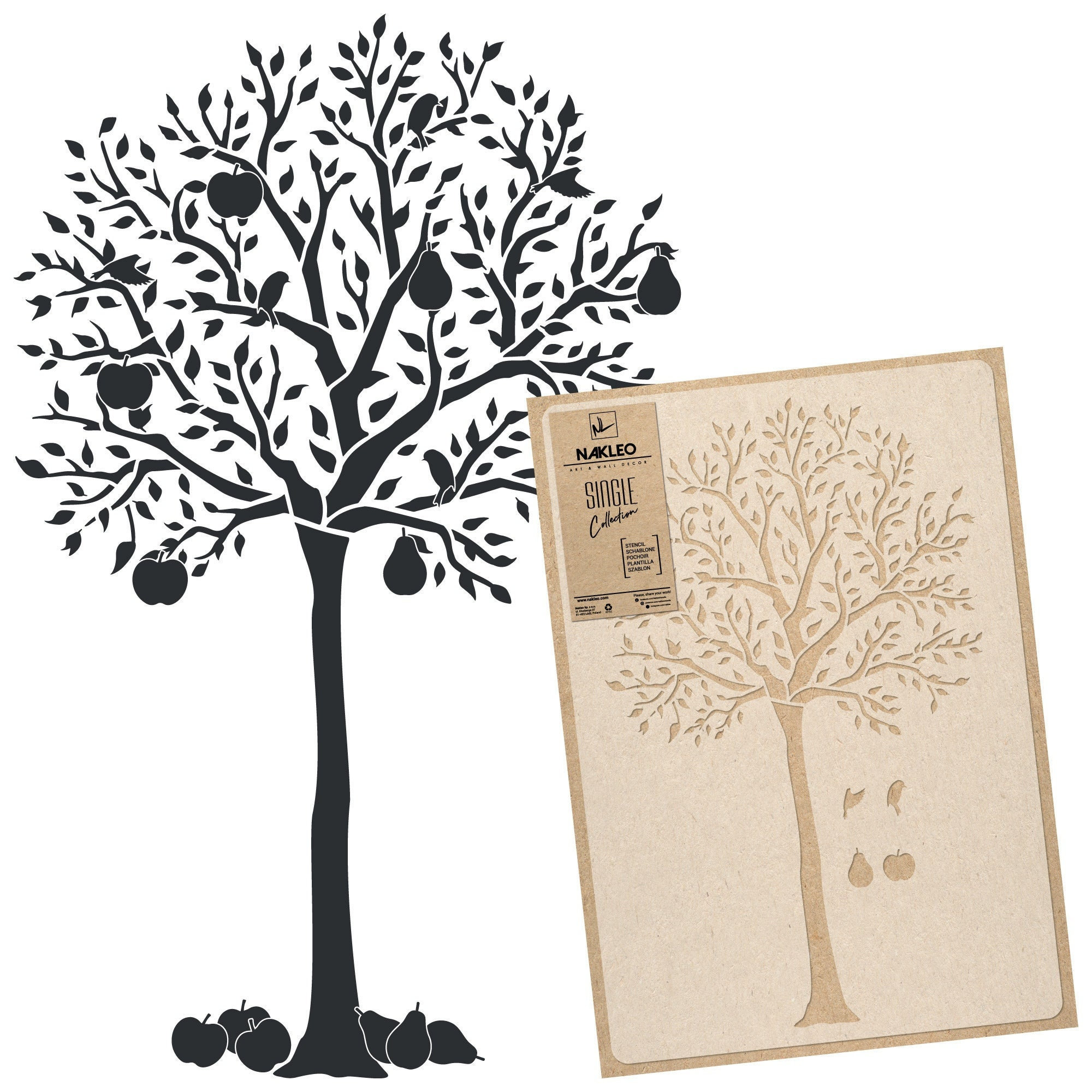 Stencil Parete Riutilizzabile Foglia Mostro | Modello Mylar 59x95cm | Per Decorazione Murale Fai Da Te - Foto 13