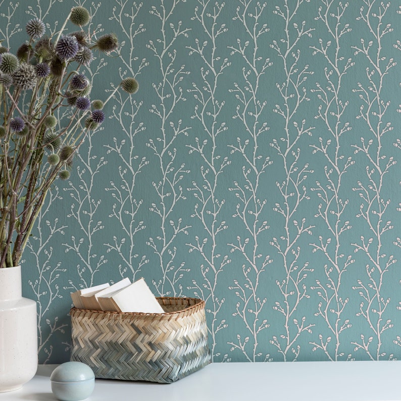 Large Wall Stencil for Painting Willow, Twig Reusable, Plastic Template