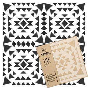 Aztec Tile Painting Stencil: Reusable Geometric Floor Template
