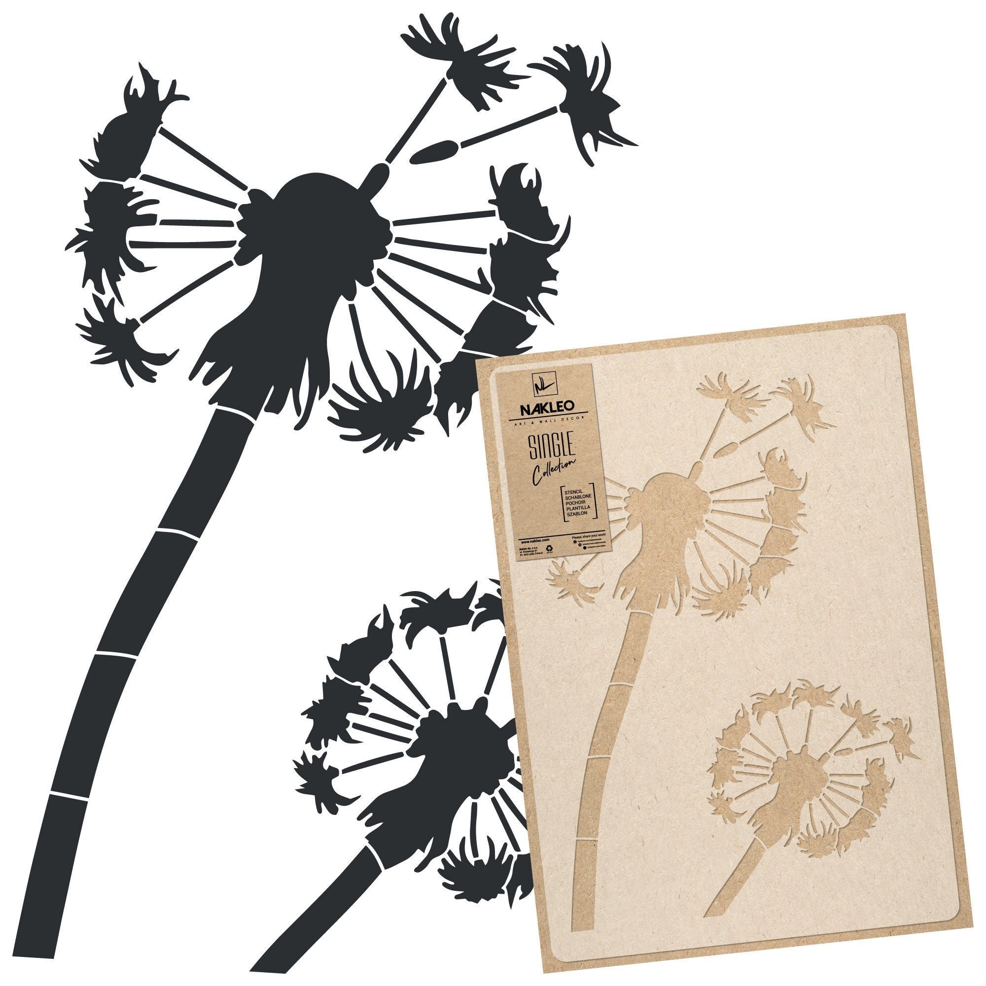 Buy Dandelion Wall Stencil - Wall Art Stencils Instead Of Decals