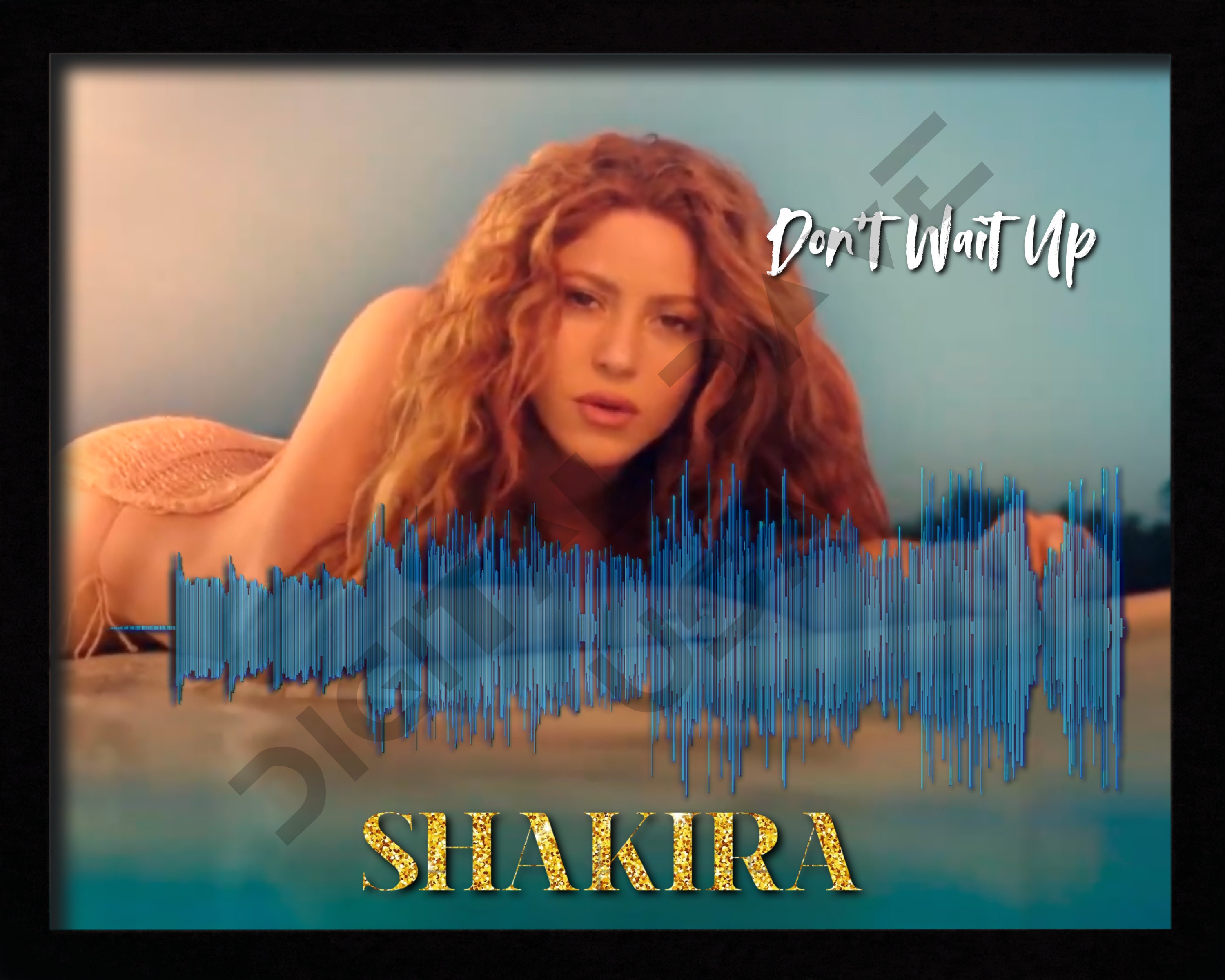 Don't Wait up by Shakira 8x10 Sound Wave Art Etsy UK