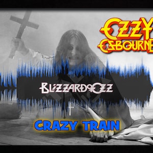 Crazy Train by Ozzy Osbourne Blizzard Of Ozz 8"x10" Sound Wave Art INSTANT Digital Download Printable JPG